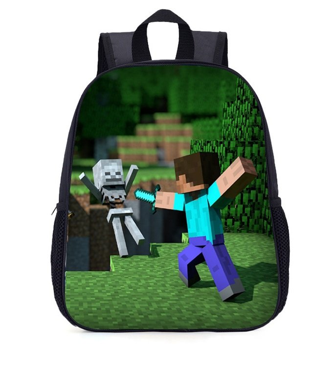 Minecraft #12 Girls Boys Students School Backpack L27.5*W10.5*H35cm