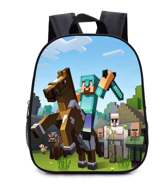 Minecraft #13 Girls Boys Students School Backpack L27.5*W10.5*H35cm