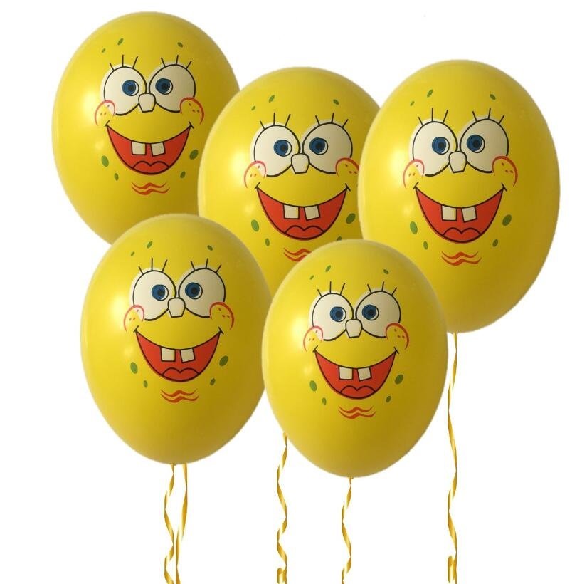 2019 #08 10pcs 12 inches SpongeBob Balloons Children's birthday party balloon decorations