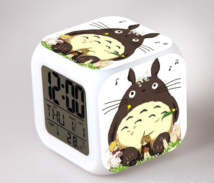 3D Totoro Cartoon #08 LED Alarm Clock for Gift