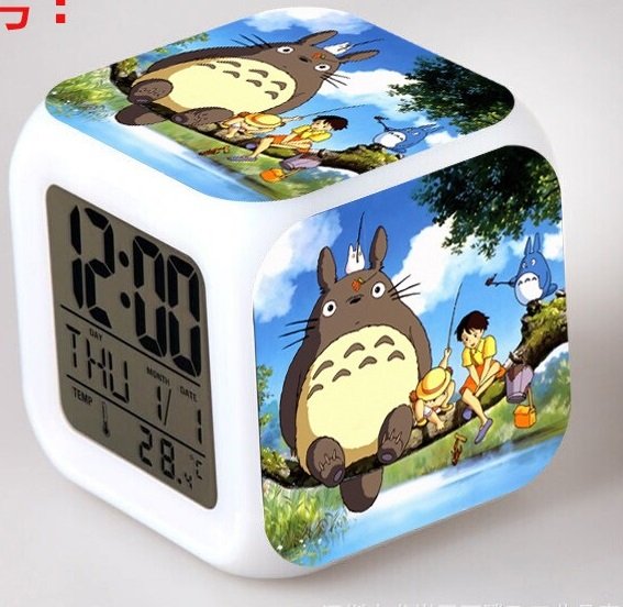 3D Totoro Cartoon #12 LED Alarm Clock for Gift