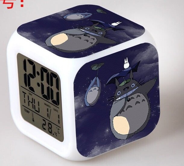 3D Totoro Cartoon #13 LED Alarm Clock for Gift