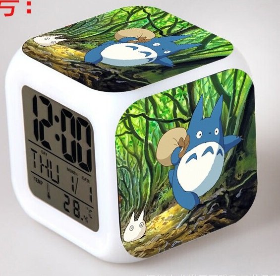 3D Totoro Cartoon #14 LED Alarm Clock for Gift