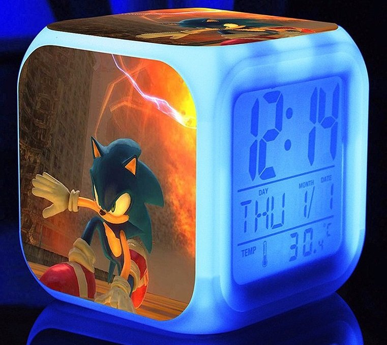 Sonic the Hedgehog #01 LED Alarm Clock for Gift