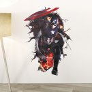 Captain america #02 Wall Sticker Wall Decals for Decorative Kids Room 50*70cm