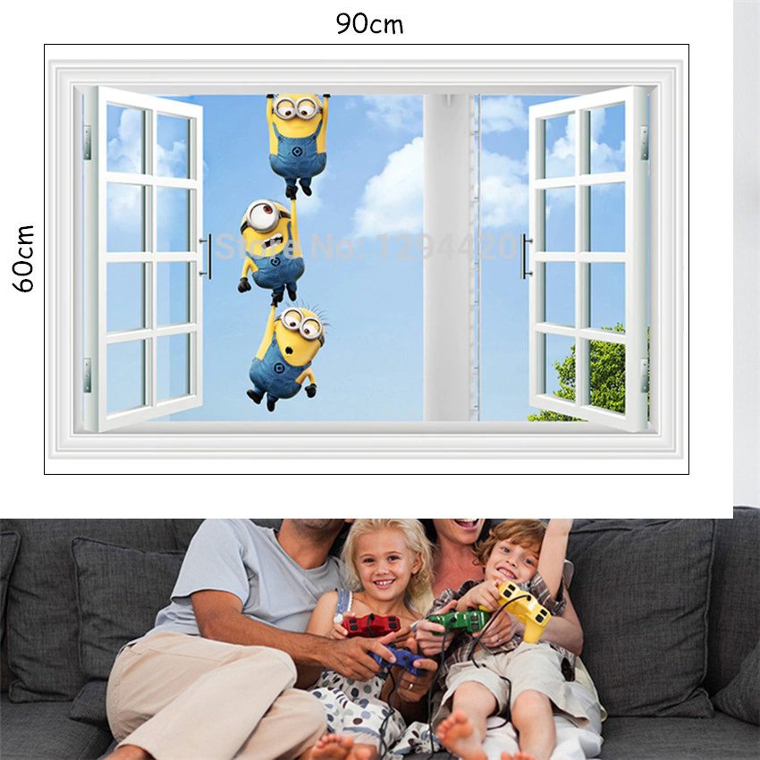 Despicable Minion #06 Wall Sticker Wall Decals for Decorative Kids Room 60*90cm