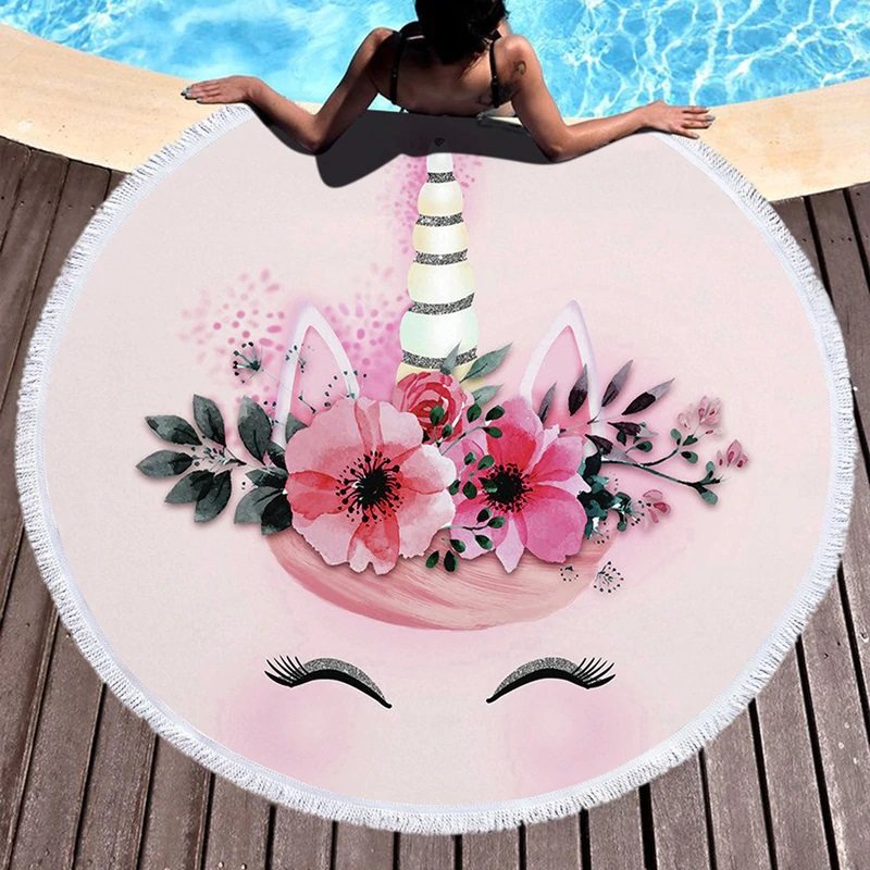 Unicorn cartoon series #04 Beach Towel Mat Travel Mat Home Decor Mat