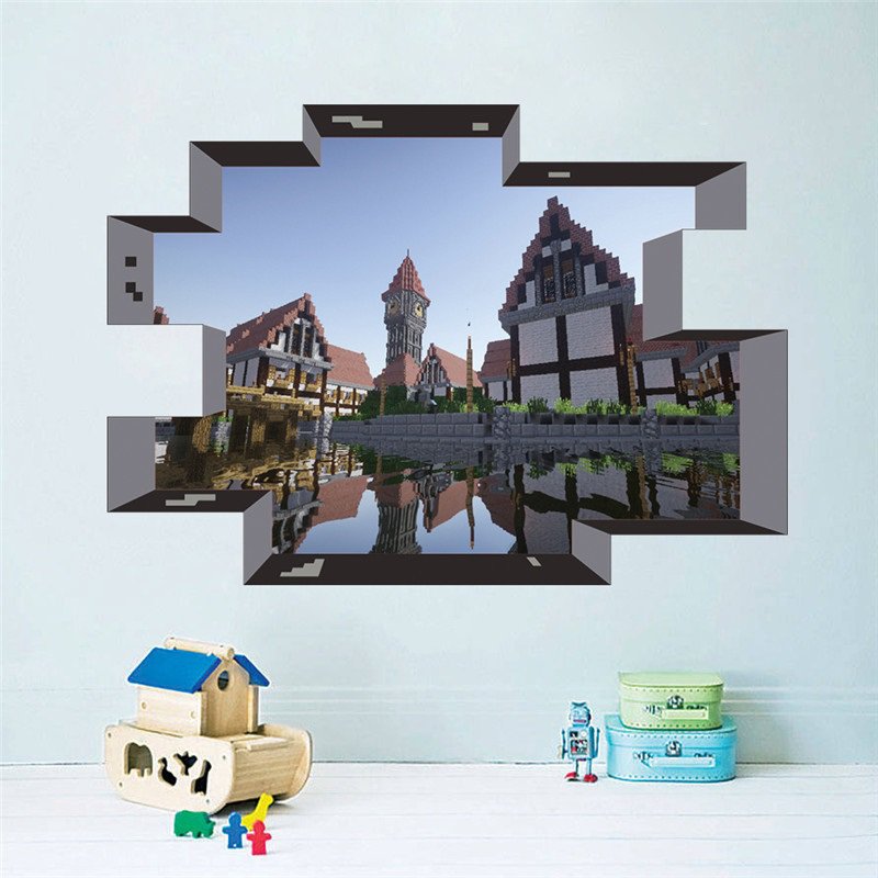 New Minecraft #12 Wall Sticker Wall Decals for Decorative Kids Room
