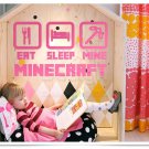 New Minecraft #12 Pink color Wall Sticker Wall Decals for Decorative Kids Room