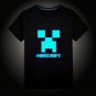 Minecraft #06 Fluorescent Short Sleeves Cotton Shirts Glow in the dark