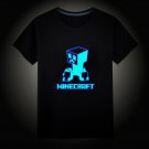 Minecraft #07 Fluorescent Short Sleeves Cotton Shirts Glow in the dark