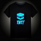 Minecraft #10 Fluorescent Short Sleeves Cotton Shirts Glow in the dark