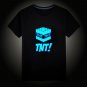 Minecraft #10 Fluorescent Short Sleeves Cotton Shirts Glow in the dark