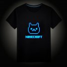 Minecraft #12 Fluorescent Short Sleeves Cotton Shirts Glow in the dark