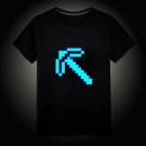 Minecraft #15 Fluorescent Short Sleeves Cotton Shirts Glow in the dark