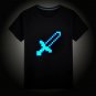 Minecraft #16 Fluorescent Short Sleeves Cotton Shirts Glow in the dark