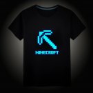 Minecraft #17 Fluorescent Short Sleeves Cotton Shirts Glow in the dark