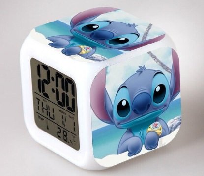 Lilo and Stitch Cartoon #01 LED Alarm Clock for Gift