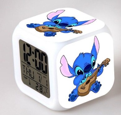Lilo and Stitch Cartoon #02 LED Alarm Clock for Gift