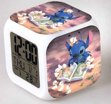 Lilo and Stitch Cartoon #03 LED Alarm Clock for Gift