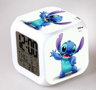 Lilo and Stitch Cartoon #04 LED Alarm Clock for Gift