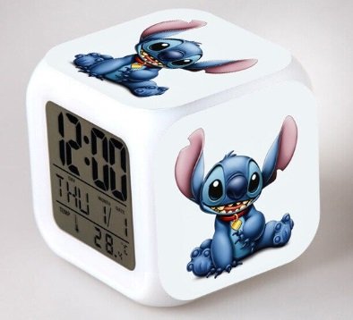 Lilo and stitch Cartoon #07 LED Alarm Clock for Gift