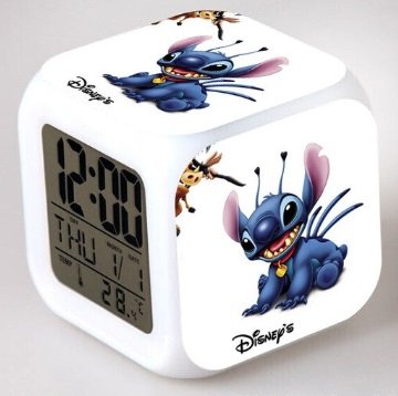Lilo and stitch Cartoon #09 LED Alarm Clock for Gift