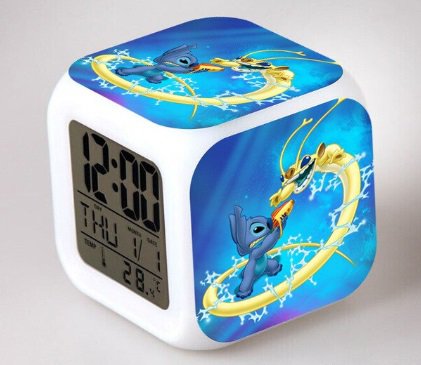 Lilo and stitch Cartoon #11 LED Alarm Clock for Gift