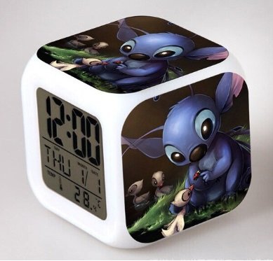 Lilo and stitch Cartoon #17 LED Alarm Clock for Gift