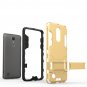 For LG Phoenix 3 (AT&T) Case Rugged Armor Hybrid Protective Cover With Kickstand