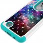 For LG Risio 2 4G LTE Case Crystal Bling Hybrid Armor Defender Protective Cover