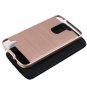 For LG Phoenix 2 (AT&T) Case Brushed Texture Hybrid Armor Protective Phone Cover