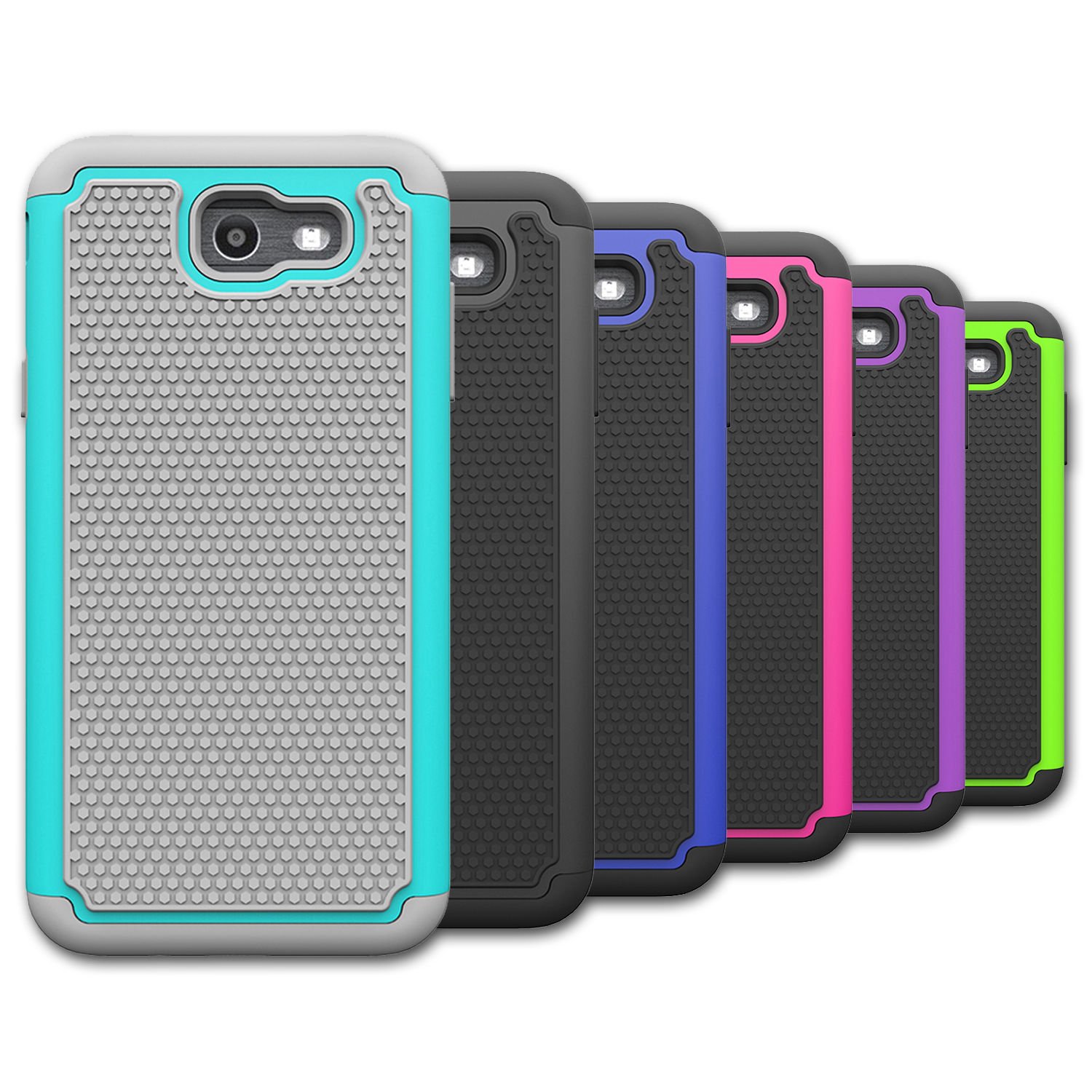 For Samsung Galaxy J7 Sky Pro Case Hard & Silicone Hybird Shockproof ...