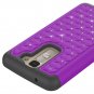 For LG Treasure 4G LTE Case Diamond Bling Hybrid Armor Protective Phone Cover