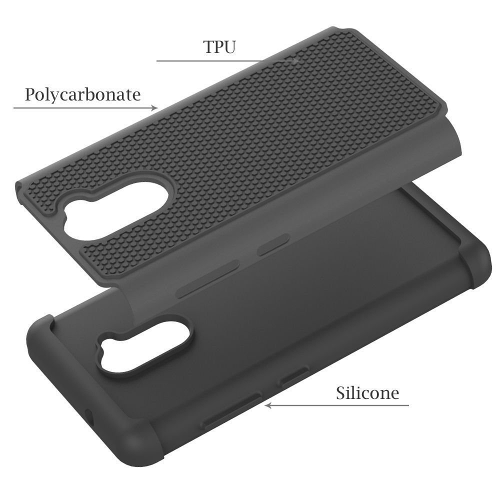 For ZTE Grand X Max 2 Case ShockProof Dual Layer Armor Protective Phone