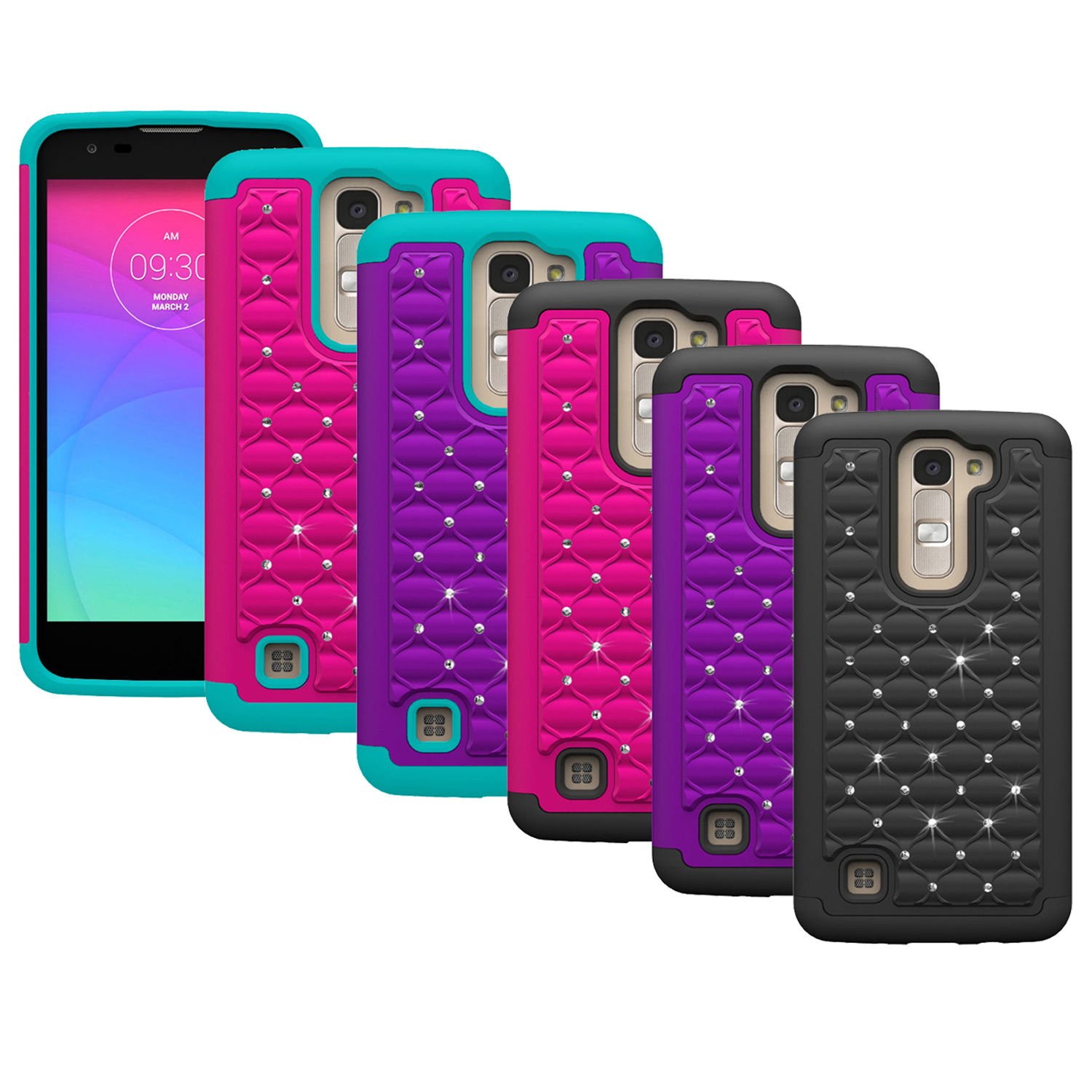 GOKEN Cover Per OnePlus 11 Con 2 Vetri Temperati, Custodia Ibrida TPU/PC, Anello Magnetico 360° E Supporto Auto, Colore Blu