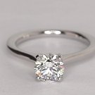 2.00 Ct Simulated Diamond Engagement and Wedding Ring 14k White Gold Over