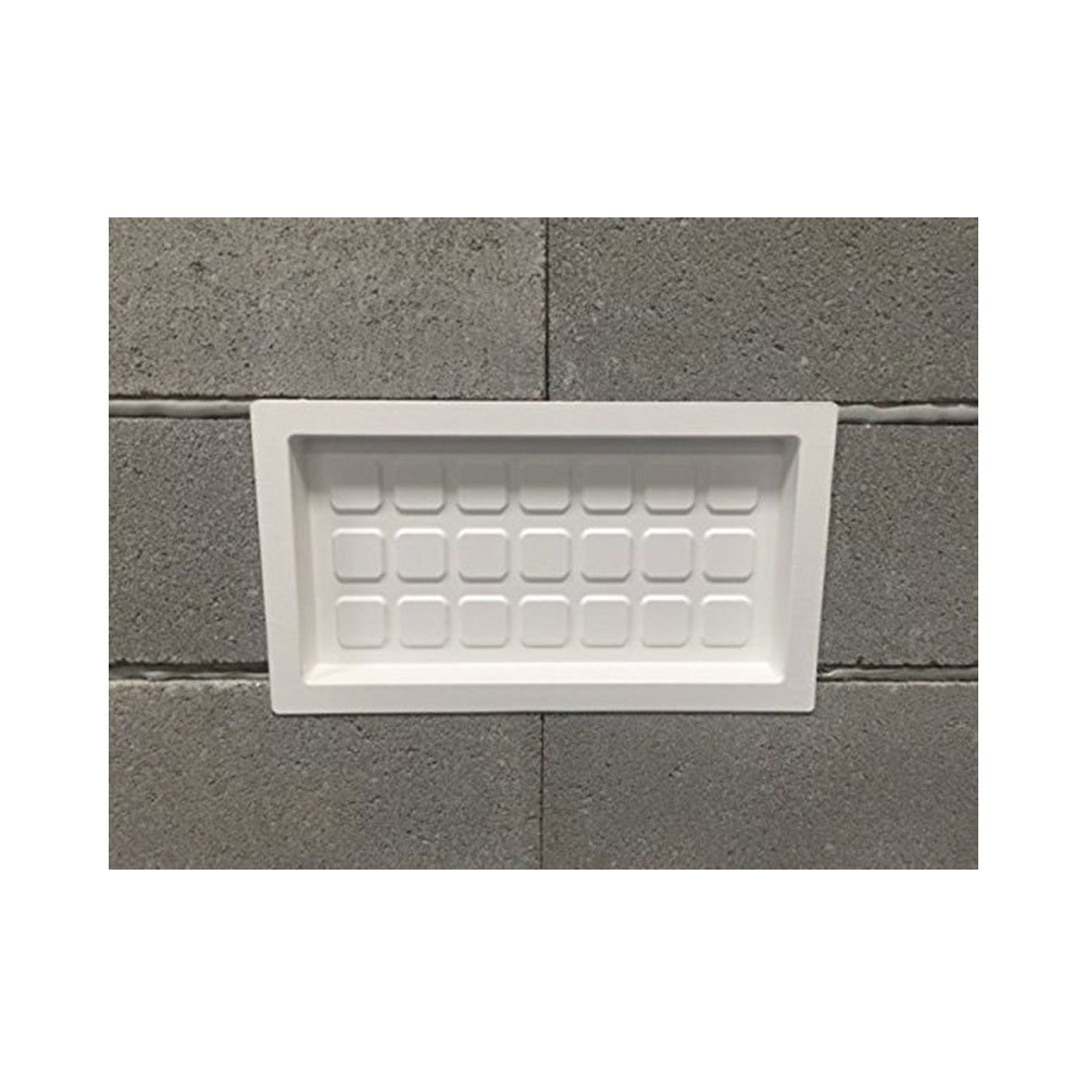 Crawl Space Recessed Foundation Vent Cover White (8"x16" Foundation