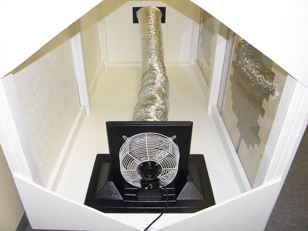 Portable Fan Exhaust System Crawl Space Foundation Air Flow Moisture