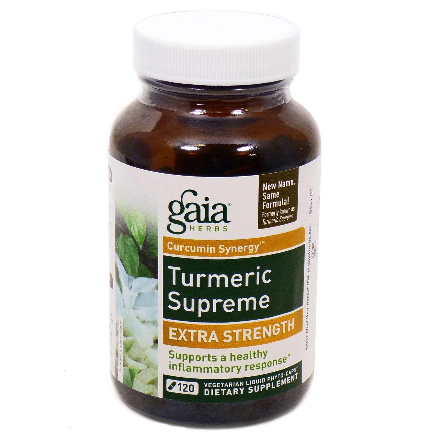 Gaia Herbs Turmeric Supreme Extra Strength 120 Liquid Phyto Capsules FREE SHIP