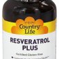 Country Life Resveratrol Plus 120 Vegetarian Capsules FREE SHIPPING NEW
