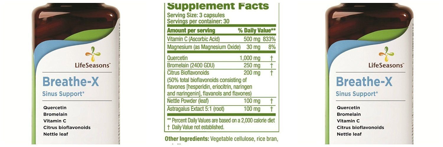 Life Seasons BreatheX 90 Vegicaps Allergy Sinus Support FREE SHIPPING