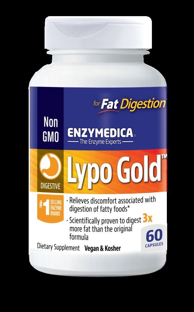 Enzymedica Lypo Gold 180 Capsules BEST PRICE Fat Digestion