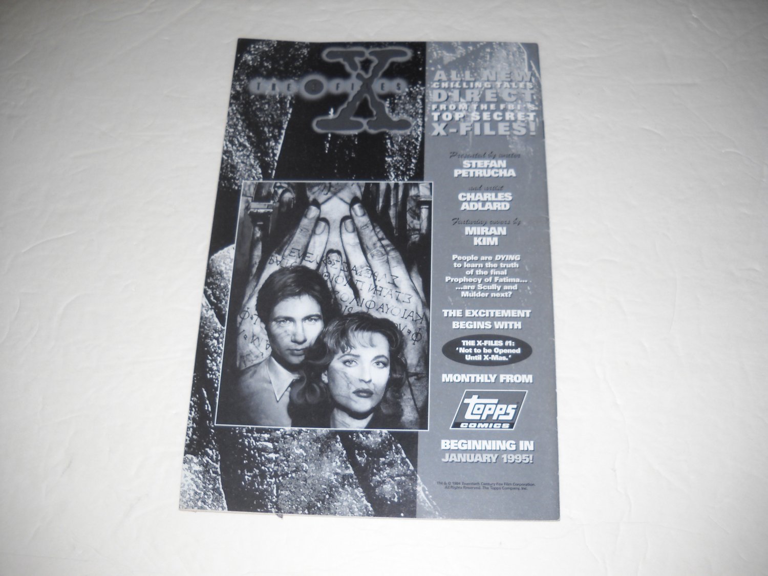The XFiles Comic Book Special Ashcan Edition Topps Comics