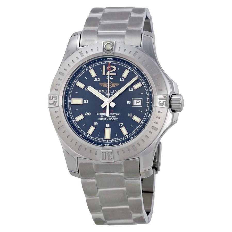 Breitling Colt Automatic Blue Dial Stainless Steel Mens Watch A1738811-C906SS