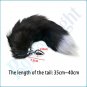 Enchanting Naughty Black Fox Tail Soft Artificial Wool Metal Anal Sex Toys for Couple Flirting