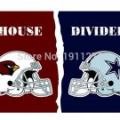 3x5 ft Arizona Cardinals VS Dallas Cowboys PHelmet flag house divided flag