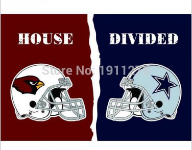 3x5 ft Arizona Cardinals VS Dallas Cowboys PHelmet flag house divided flag