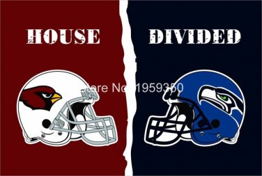 Arizona Cardinals vs Seattle Sea hawks House Divided Rivalry Flag 90x150cm