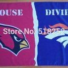 Arizona Cardinals Denver Broncos House Divided Flag 3x5 FT 150X90CM